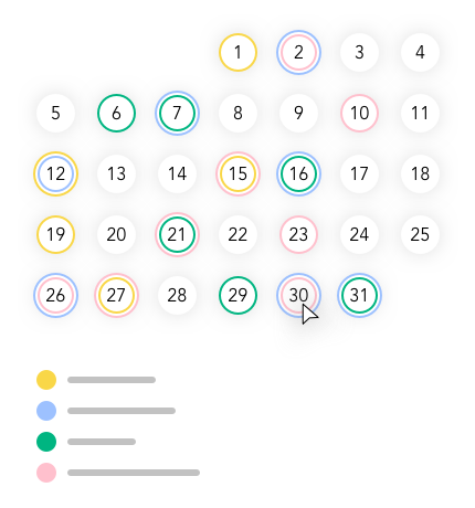 Bookkeeping calendar