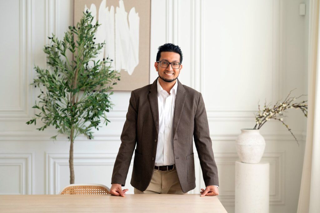 Rockwood Accounting founder standing at his desk